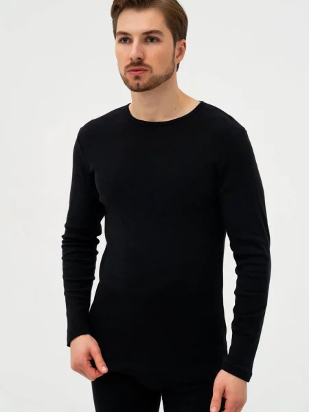 Мужской лонгслив Ribbed білий