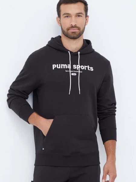 Puma bluza z kapturem z aplikacją czarny