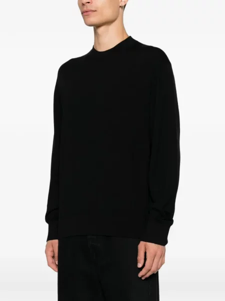 Lung pulover Diana Studio cu decolteu rotund negru