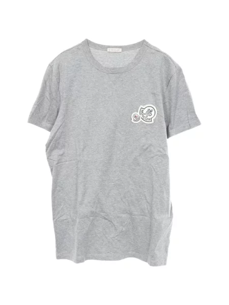 Koszulka Moncler z logo szara