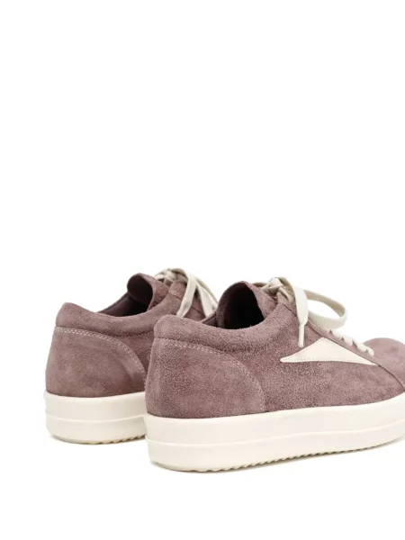 Sneakerși Rick Owens din piele de căprioară violet