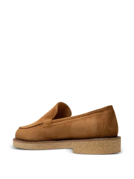 Pantofi loafer Chuckies din piele de căprioară maro