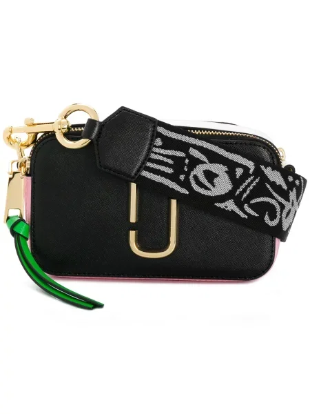 Torba za lančane priveznice Marc Jacobs s vezicama sa šljokicama s draperijom zlatna