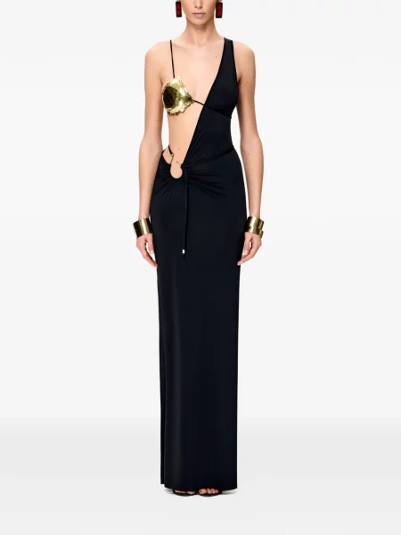 Rochie maxi Korobeynikov cu paiete negru