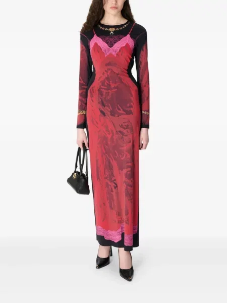 Rochie Marine Serre cu imagine din jerseu de costum roșu