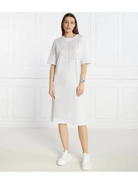 Armani Exchange Rochie alb