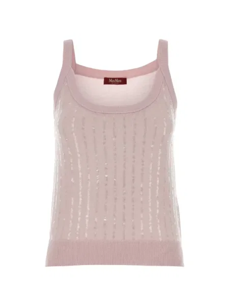 Top Max Mara cu paiete roz