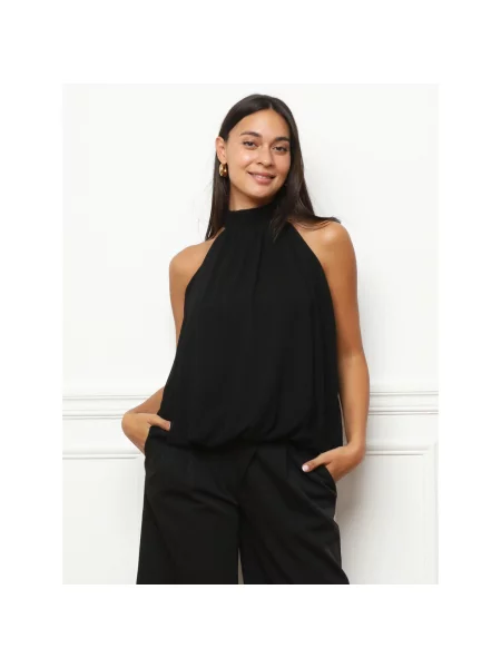 Top La Modeuse negru