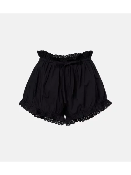 Pantaloni scurți Posse cu broderie negru