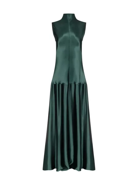Rochie Fforme fără mâneci verde