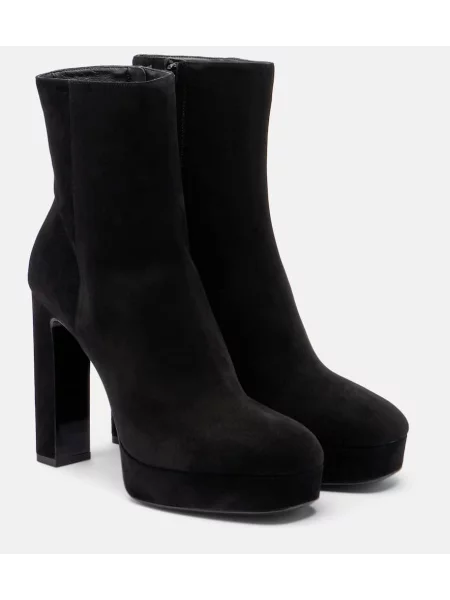 Cizme scurte Jimmy Choo din piele de căprioară albastru