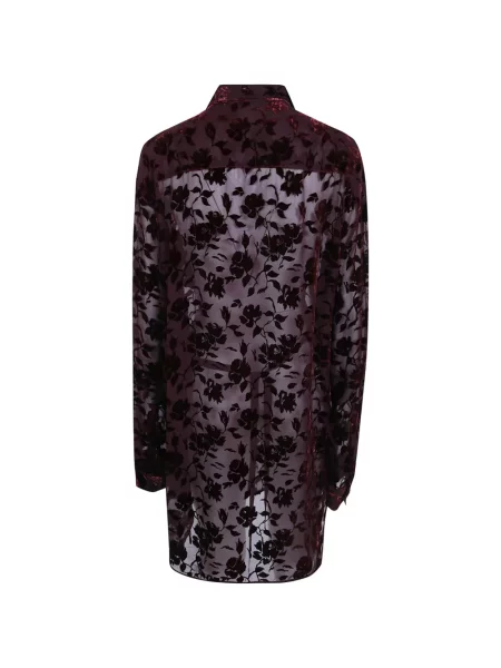 Cămașă Ann Demeulemeester cu model floral roșu