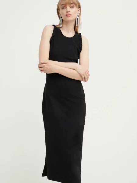 IRO rochie maxi mulata negru