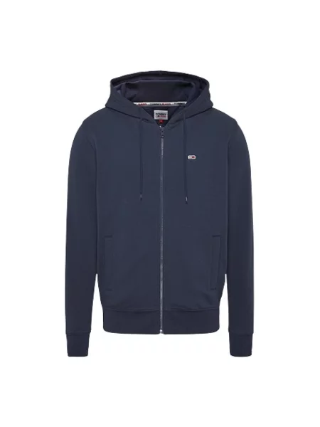 Bluza rozpinana o kroju regular fit z kapturem Tommy Hilfiger niebieska