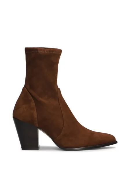 Botine Stuart Weitzman din piele de căprioară maro