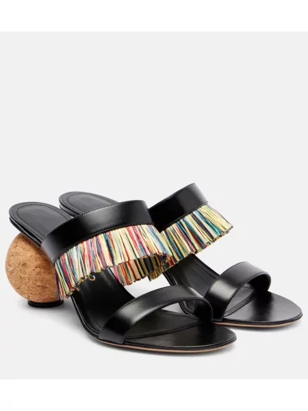 Sandály Ferragamo s třásněmi černé