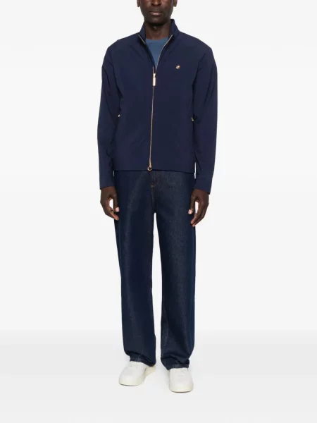 Tricou Kiton cu broderie albastru