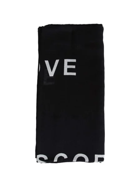 Fular Rick Owens cu imagine negru