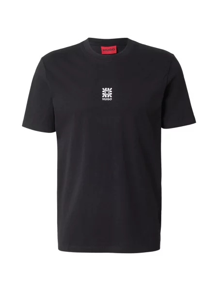 HUGO Tricou Darusi Negru alb