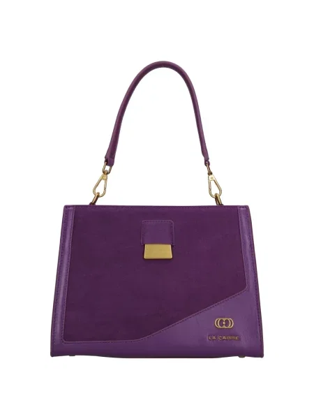 Torebka skórzana La Carrie fioletowa