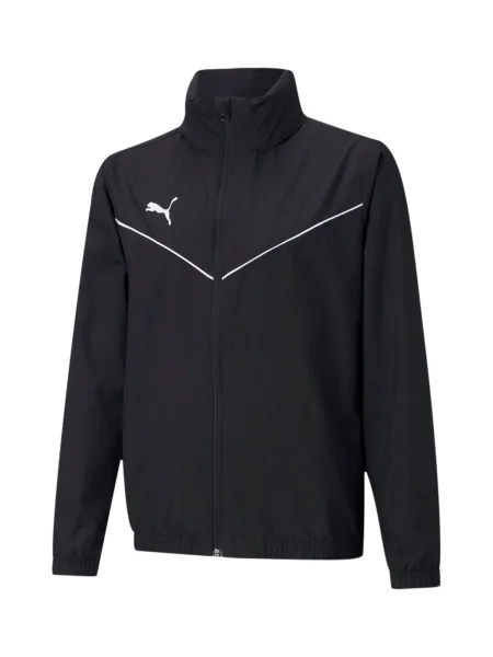 PUMA Geacă sport TeamRISE negru alb