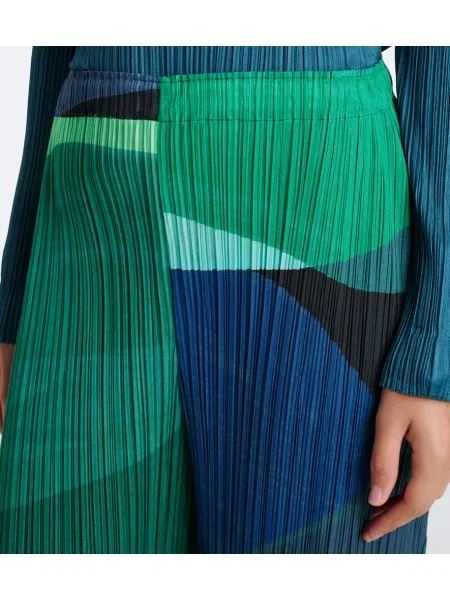 Nadrág Pleats Please Issey Miyake zöld
