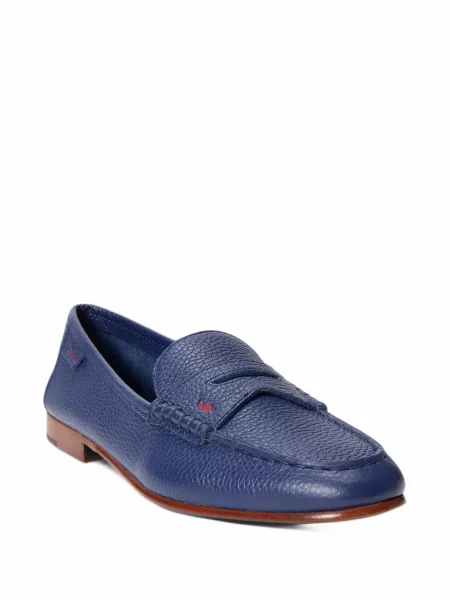 Sneakerși Polo Ralph Lauren cu șireturi din piele de căprioară albastru