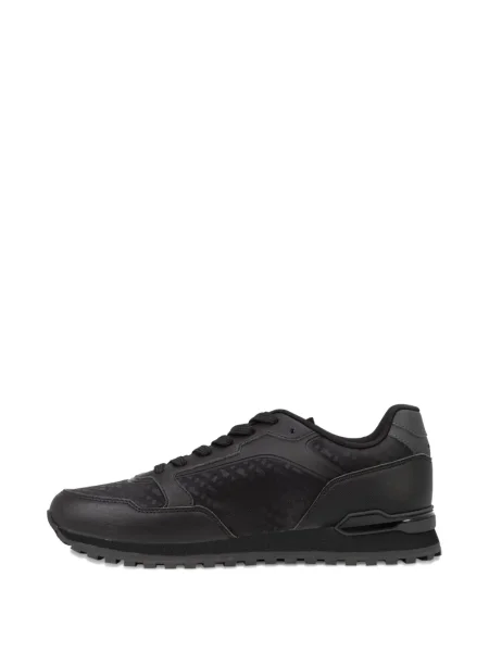 Sneakerși Boss cu șireturi din dantelă negru