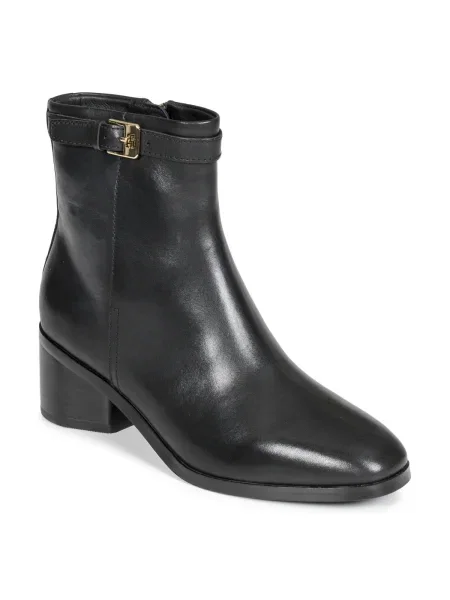 Pantofi Tommy Hilfiger din piele cu cataramă negru