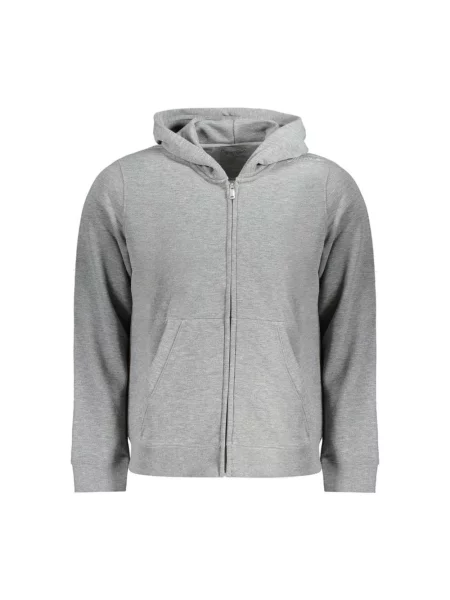 Bluza z kapturem Calvin Klein z długim rękawem szara