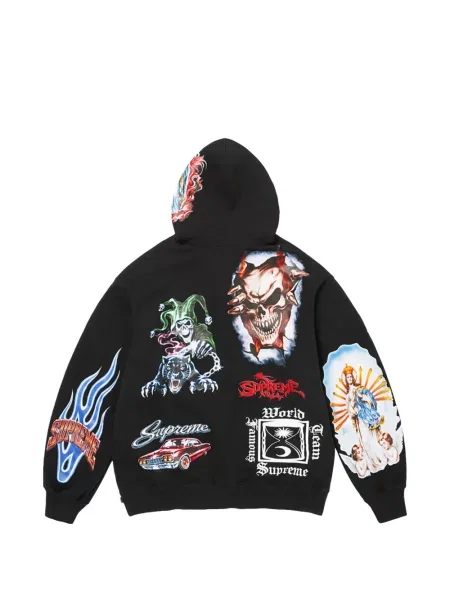 Hanorac cu glugă Supreme negru