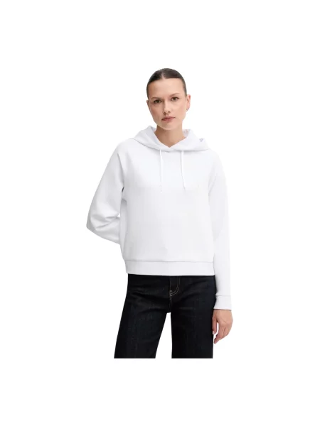 Bluza z kapturem Armani Exchange z kapturem biała
