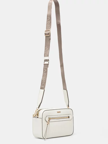 Шкіряна сумочка Dkny бежевий