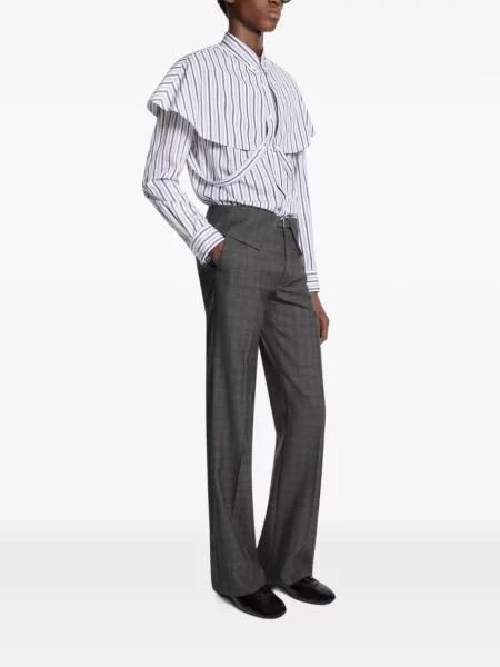 Pantaloni Dries Van Noten de lână gri