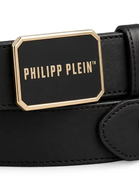 Cu centură curea Philipp Plein din piele negru