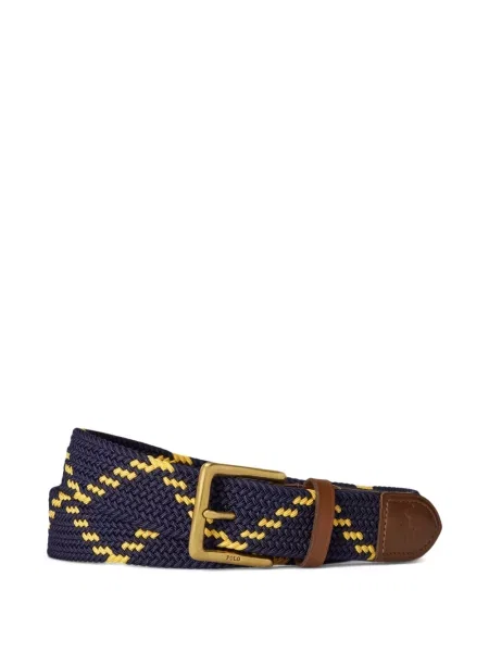 Curea Polo Ralph Lauren tricotate cu autograf cu șireturi albastru