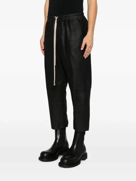 Decupat pantaloni Rick Owens cu cordon negru