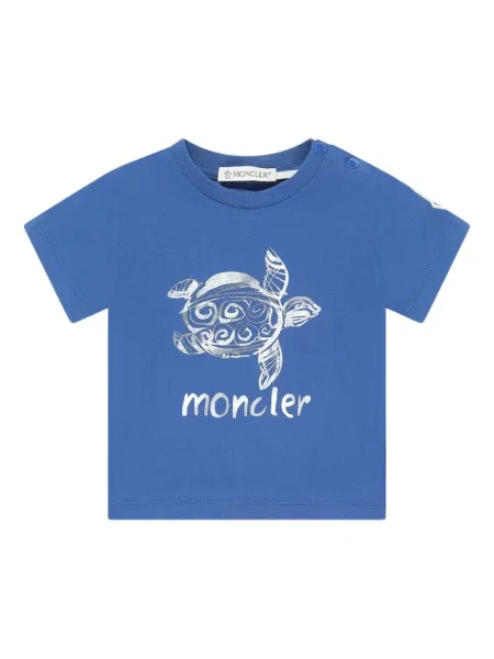 Koszulka dziecięca Moncler Enfant niebieska