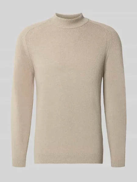 Sweter o kroju regular fit z mieszanki i wełny model Wylandor' Joop! Collection beżowy