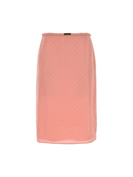 Jedwabna spódnica Gucci różowa