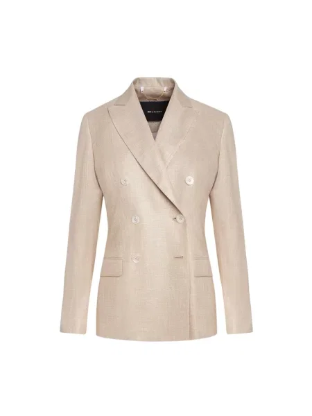 Marynarka Kiton bambusowa dwurzędowa beżowa