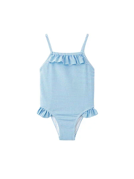 MANGO KIDS Costum de baie întreg FORMENBG albastru deschis alb