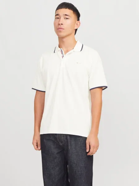 JACK & JONES Tricou JPRBLUALVES negru alb