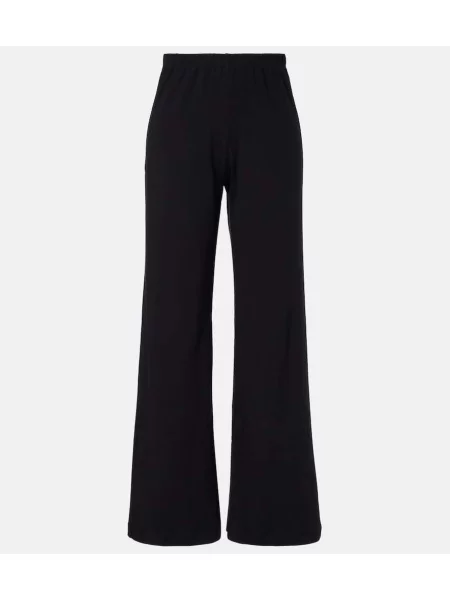 Pletené teplákové nohavice Leset čierna