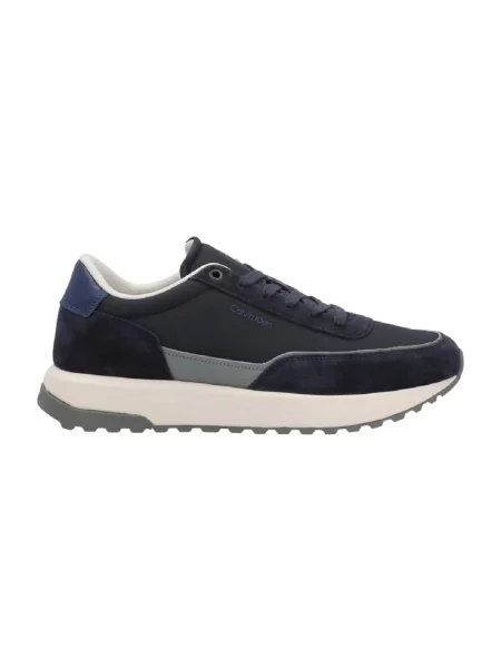 Sneakersy Calvin Klein zamszowe w miejskim stylu niebieskie