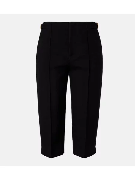Pantaloni Chloé de lână negru