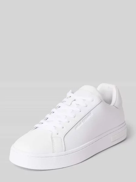 Sneakersy z naturalnej skóry model Action' Armani Exchange białe