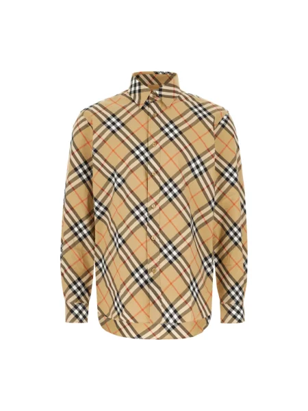 Koszula Burberry w kratę klasyczna beżowa