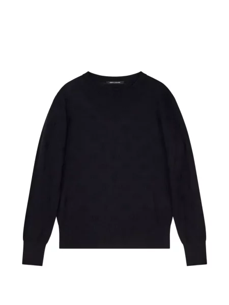 Pulover Armani Exchange din jacard cu autograf negru