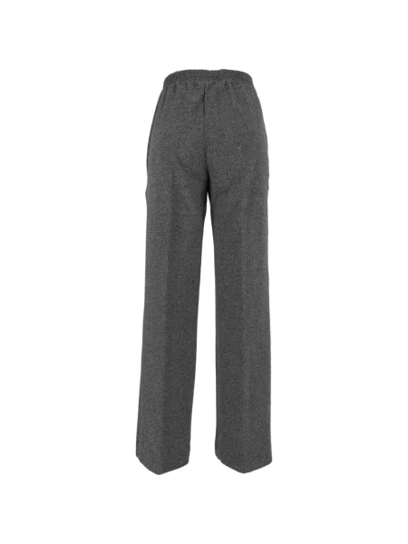 Pantaloni Weekend Max Mara cu model herringbone gri